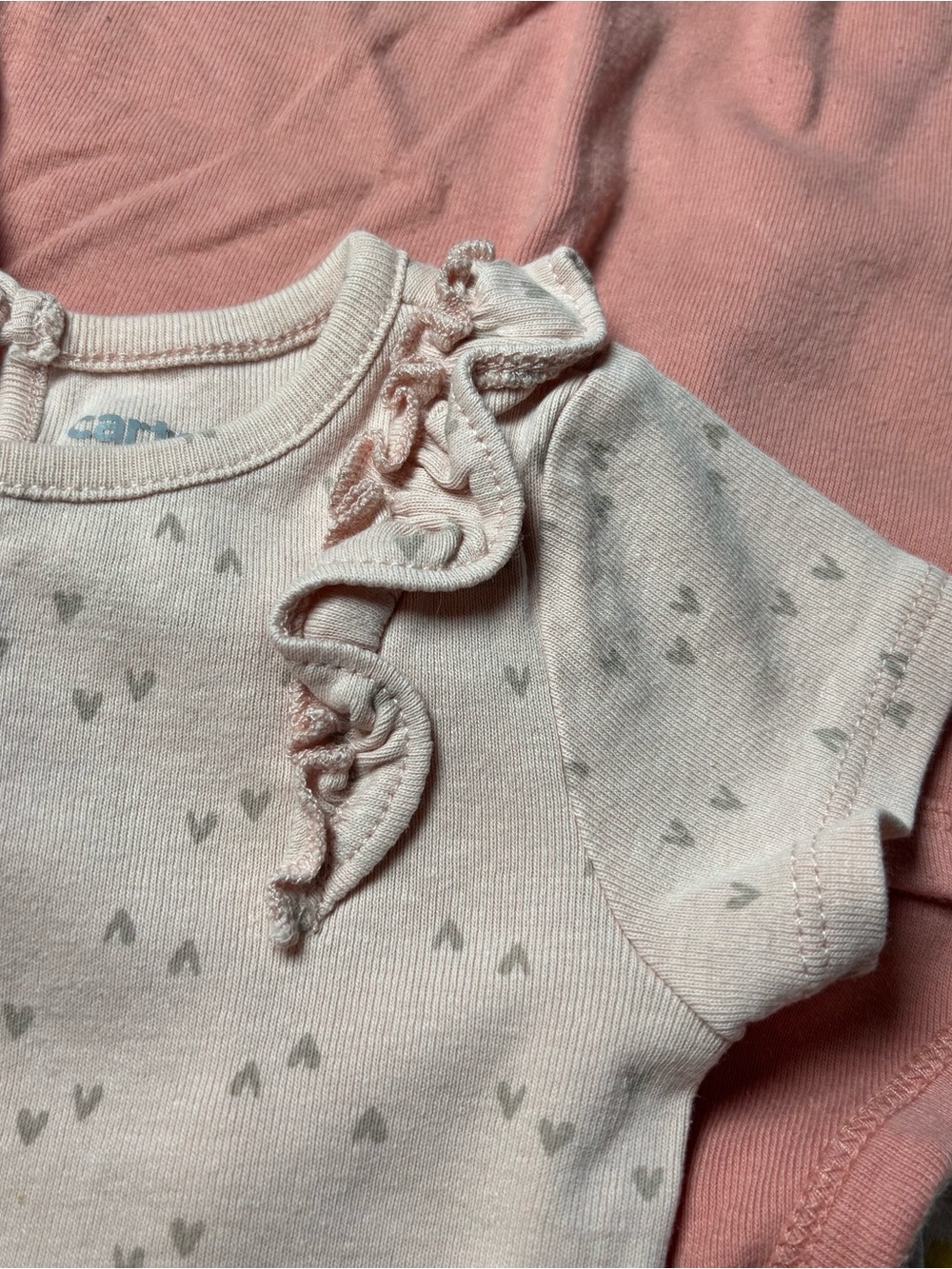 Carter's Coquette Ditsy Floral & Eyelet Lace Ruffle Bodysuit Bundle 3pc 12-18M - Picture 2 of 9